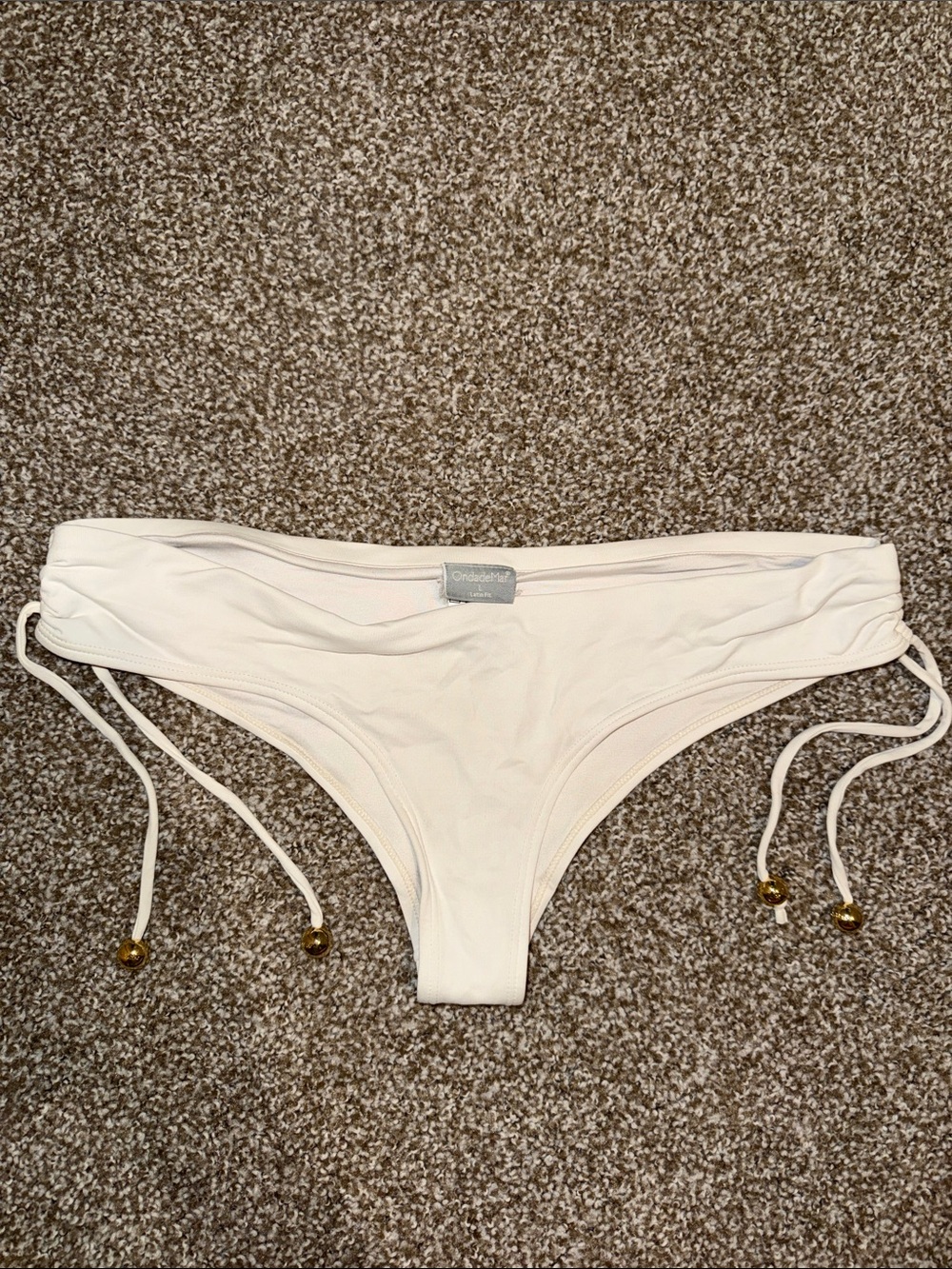 OndadeMar White Side-Tie Bikini Bottoms
